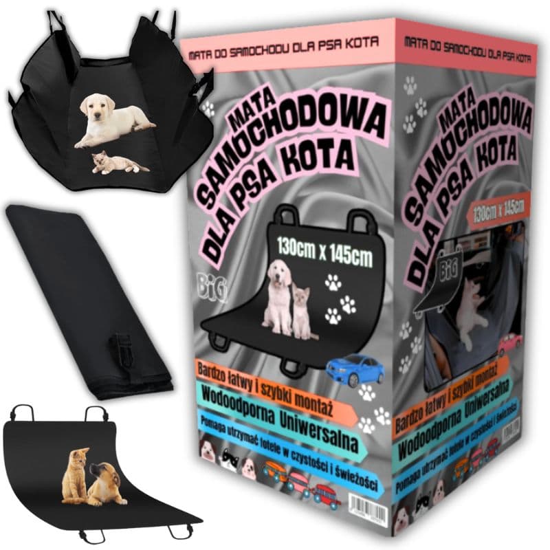 Mata dla psa kota samochodowa