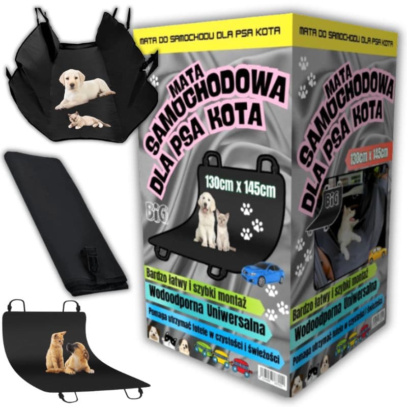 Mata dla psa kota samochodowa