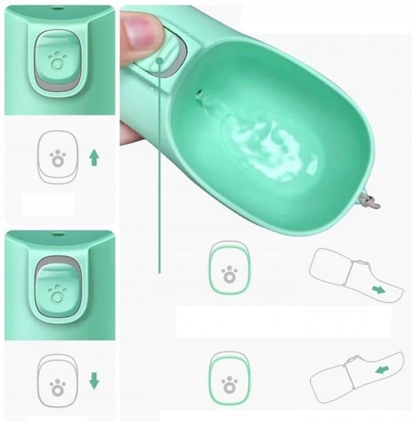 Miska dla psa poidło na wodę butelka MIĘTOWA